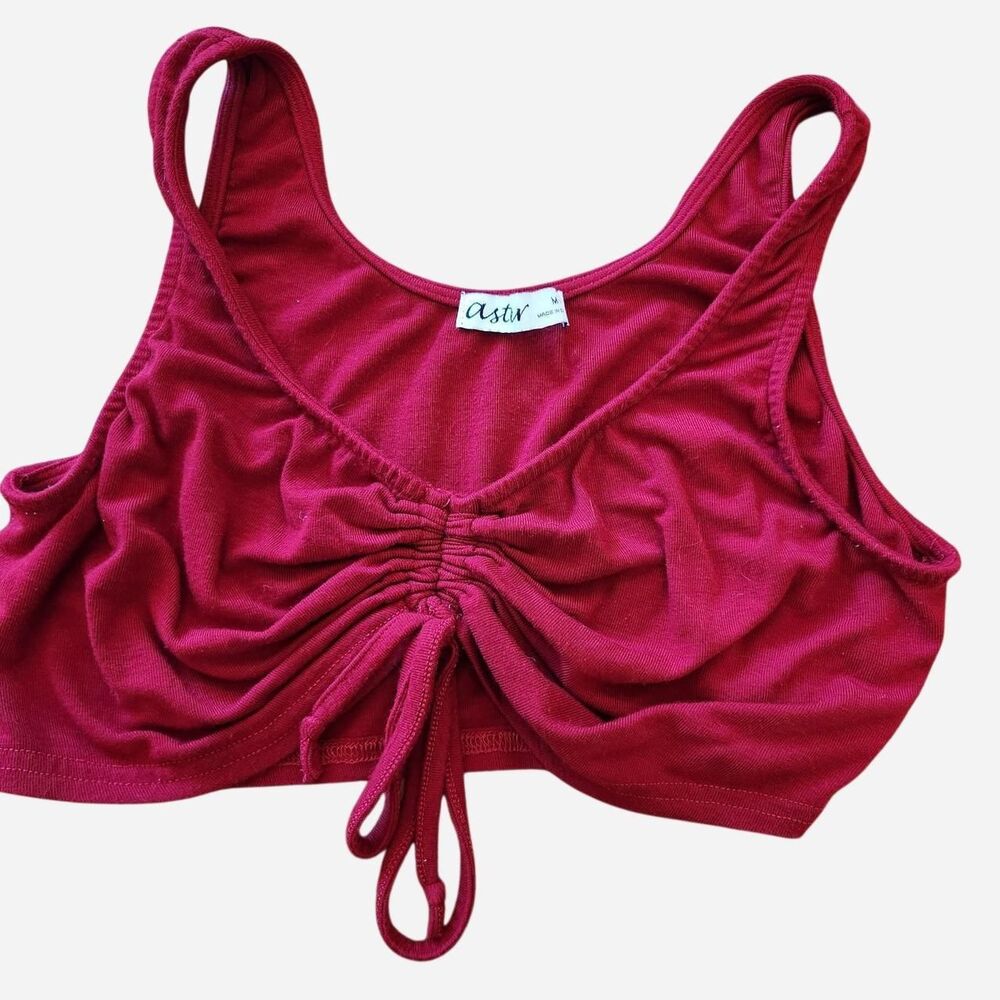 Unbranded Women's Red and Burgundy Crop-top